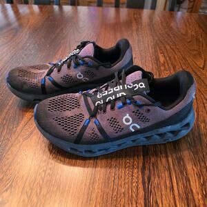 On Cloud Women's Road Running Shoes SZ 7 CloudSurfer Sneaker Black Cobalt